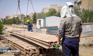 عملیات جمع آوری ریل‌ها و شاسی گذاری در حریم راه آهن تهران اهواز 18