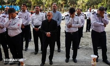 ادای احترام آتش نشان‌های تهران به شهدای جنگ ۱۲ روزه 39