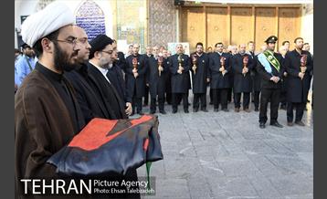 مراسم تعویض پرچم گنبد حرم حضرت عبدالعظیم (ع) 7