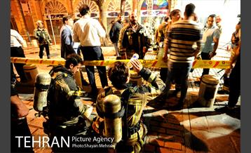 آتش سوزی ساختمان میدان حسن آباد 16