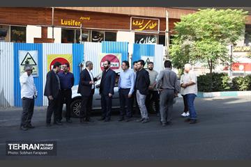 بازدید مدیرکل حوزه شهردار تهران از پروژه پل‌های مکانیزه عابرپیاده 9