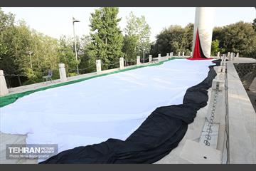 اهتزاز بزرگترین پرچم فلسطین جهان در تهران 28
