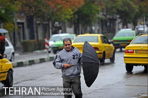 بارش باران پاییزی در تهران 5
