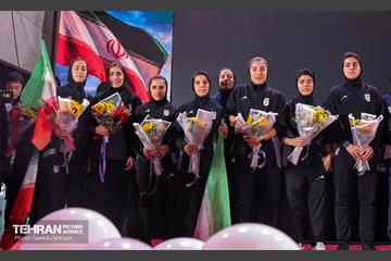 مراسم استقبال از تیم ملی فوتبال زنان ایران 23