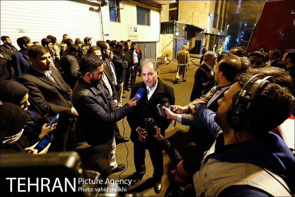 بازدید سرزده  شهردار تهران از محل آتش‌سوزی ساختمان برق حرارتی وزارت نیرو 6