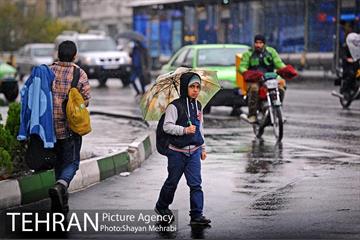 بارش باران پاییزی در تهران 10