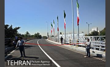 افتتاح پل غیر همسطح بزرگراه شهید چمران (پل شهید نوروزی) با حضور شهردار تهران 6