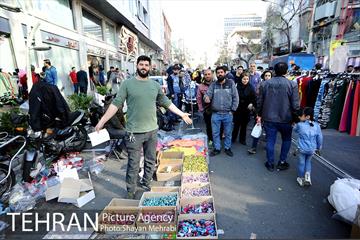 بازار خیابانی در آستانه نوروز