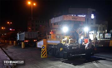 عملیات آسفالت ریزی در منطقه 5 13