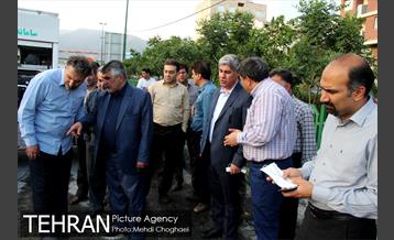 انجام عملیات ترمیم و بازسازی نشست زمین بزرگراه صیاد شیرازی 16