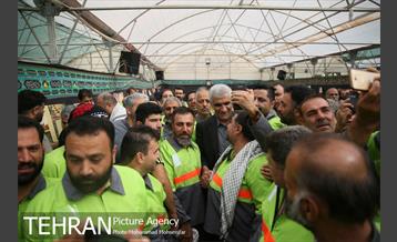 حضور سیدمحمدعلی افشانی شهردار تهران در جمع نیروهای خادم الحسین(ع) در شهر کربلا 16