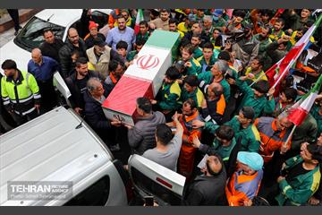 تشییع پیکر مطهر پاکبان شهید «حسن خیران»