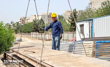 عملیات جمع آوری ریل‌ها و شاسی گذاری در حریم راه آهن تهران اهواز 7