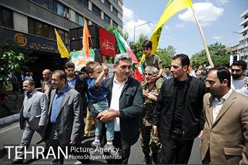 حضور شهردار تهران در راهپیمایی روز قدس 8