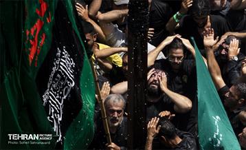 خیمه سوزان ظهر عاشورا در چهارراه گلوبندگ 5