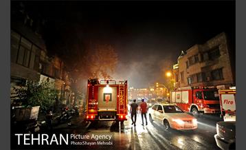 آتش سوزی ساختمان میدان حسن آباد 39