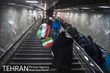 خدمات رسانی مترو تهران در روز ۲۲ بهمن 2