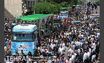 مراسم تشییع پیکرهای مطهر ۱۵۰ شهید تازه‌ تفحص‌ شده دفاع مقدس 24