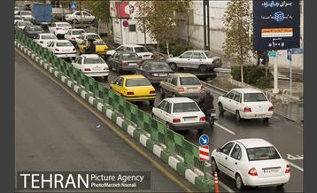 ترافیک تهران در یک روز بارانی 19