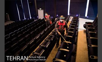 رعایت پروتکل های بهداشتی در پردیس سینمایی ملت 5