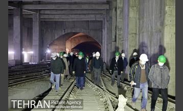 بازدید مهندس امام از پروژه پایانه زیرزمینی خط 4 مترو تهران 6