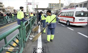 خدمات شهرداری تهران در پایان راهپیمایی ۲۲ بهمن 13