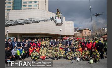 مانور عملیات آتش نشانی در شمال تهران 28