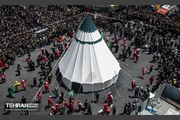 خیمه سوزان ظهر عاشورا در چهارراه گلوبندگ 28
