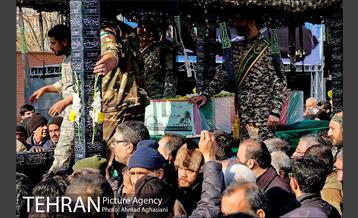 تشییع و تدفین دو شهید گمنام در بوستان گلزار منطقه 17 3