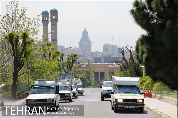 عملیات ضدعفونی سازمان صدا و سیما توسط نیروهای پسماند شهرداری تهران  9