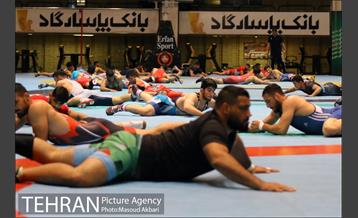 برگزاری تمرینات تیم ملی کشتی فرنگی 12