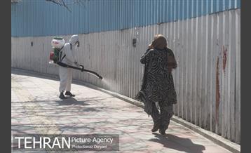 عملیات گندزدایی زدایی و ضدعفونی معابر اصلی و فرعی خیابان ولیعصر‎(عج) 20