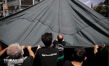 خیمه سوزان ظهر عاشورا در چهار راه گلوبندک  5