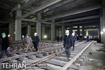 بازدید مهندس امام از پروژه پایانه زیرزمینی خط 4 مترو تهران 8