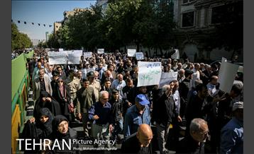 راهپیمایی مردم تهران بعد از نماز جمعه 10