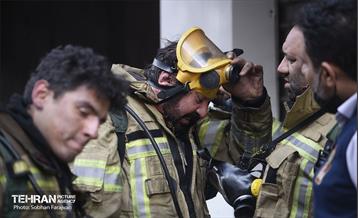 آتش سوزی در خیابان بهار تهران 65