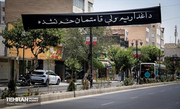 نصب تبلیغات شهری مراسم تشییع رهبر شهید انقلاب 9