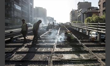 بازدید شهردار تهران از بازسازی پل کریمخان 3