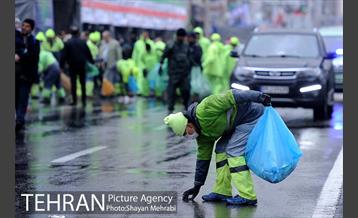خدمات شهرداری تهران در پایان راهپیمایی یوم الله 22 بهمن 27