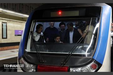 آیین تست گرم مسیر پایانی خط ۷ مترو تهران و بهره‌برداری از ورودی دوم ایستگاه آهنگ 45