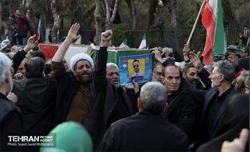 مراسم تشییع «علی لاریجانی»، «غلامرضا سلیمانی» و قهرمانان «ناو دنا» 16