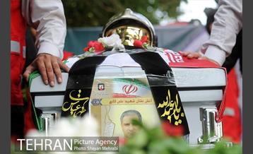 مراسم تشییع پیکر شهید آتش نشان علی قانع 12