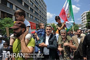 حضور شهردار تهران در راهپیمایی روز قدس 9