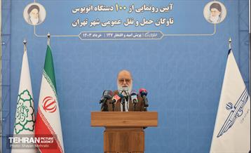 رونمایی از ۱۰۰ دستگاه اتوبوس ناوگان حمل و نقل عمومی شهر تهران 8