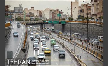 بارش باران پاییزی در تهران 9