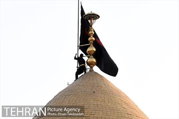 مراسم تعویض پرچم گنبد حرم حضرت عبدالعظیم (ع) 19