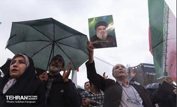تجمع مردم تهران در محکومیت به شهادت رساندن سیدحسن نصرالله 15