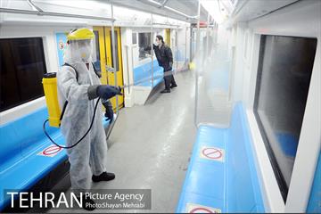 عملیات ضدعفونی کردن مترو تهران 26