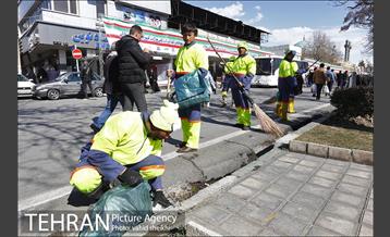 خدمات شهرداری تهران در پایان راهپیمایی ۲۲ بهمن 4