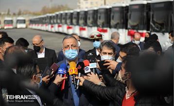 آیین رونمایی از ۱۱۰ دستگاه اتوبوس در ناوگان حمل و نقل عمومی 44